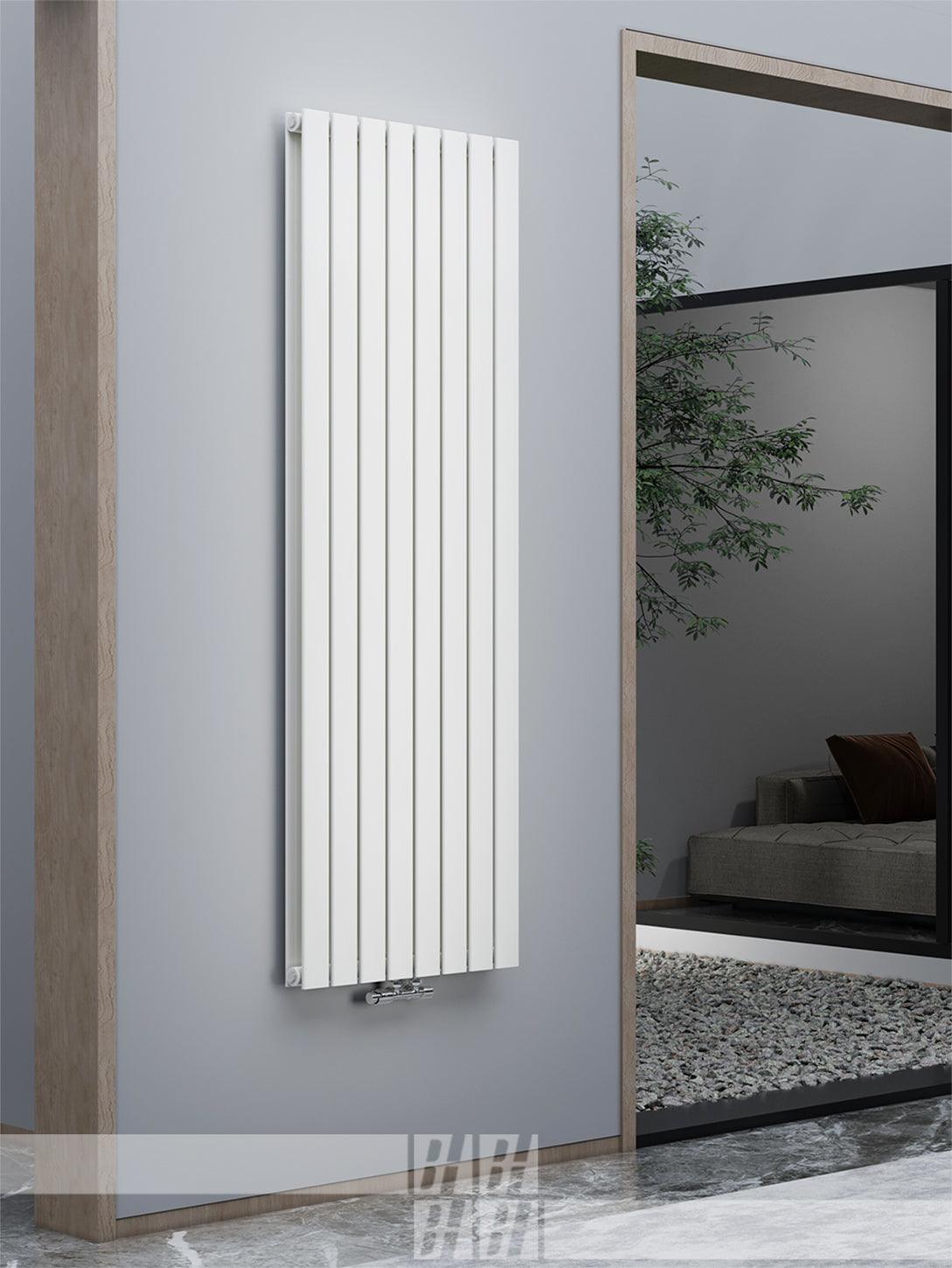 Pollux Design Paneelheizkörper 2-Lagig Wohnraumheizkörper 2296 Watt Senkrecht Weiss