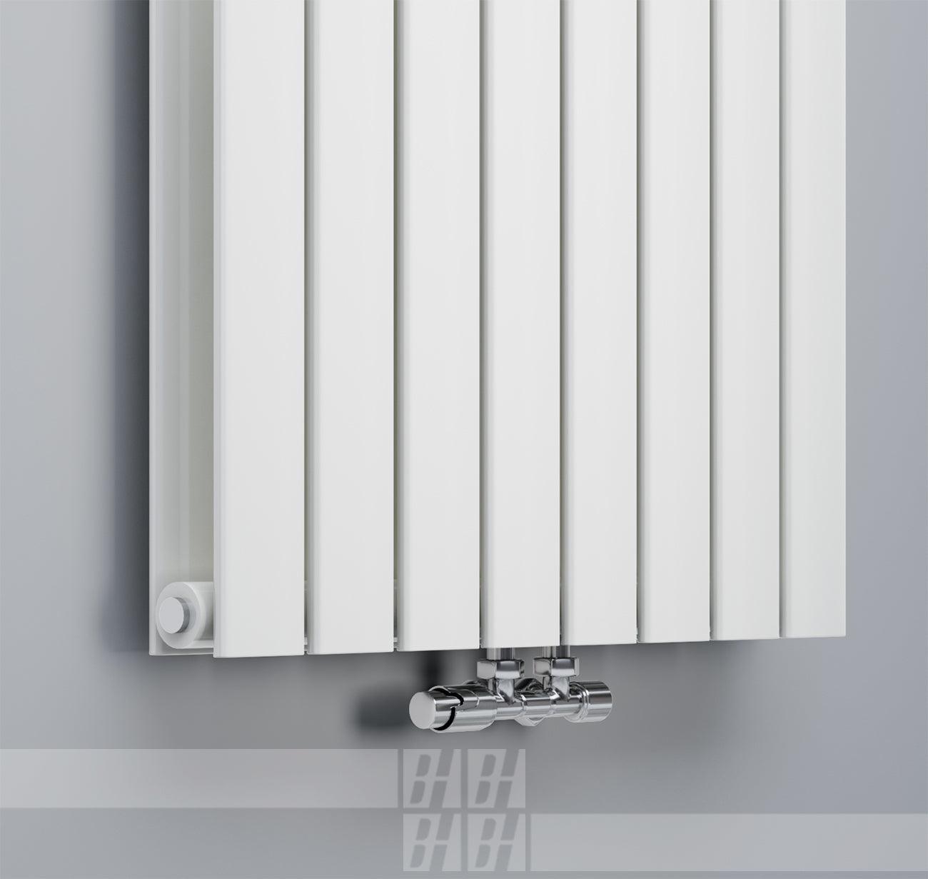 Pollux Design Paneelheizkörper 2-Lagig Wohnraumheizkörper 2296 Watt Senkrecht Weiss