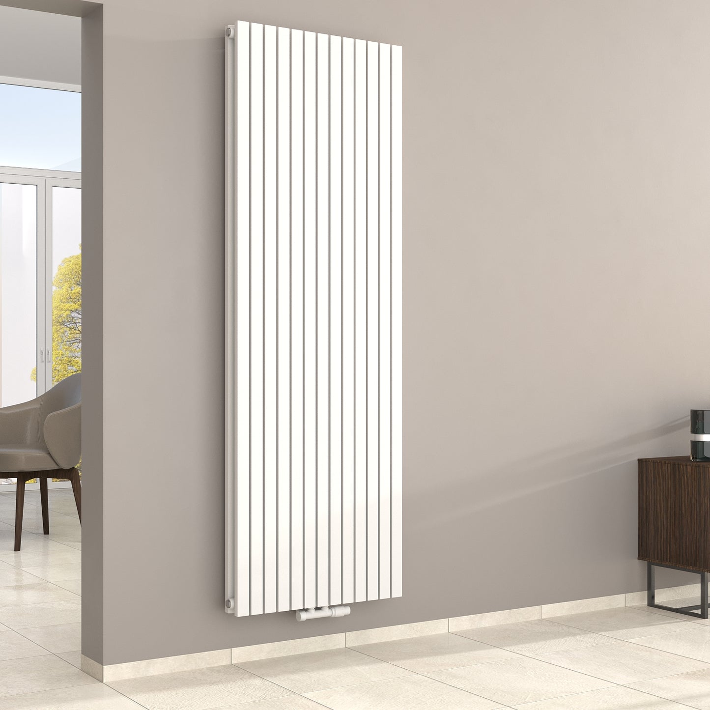 Wohnraumheizkörper Paneelheizkörper Vertikal 2-Lagig Vertikal 2639/3445 WATT MIMOSA Design