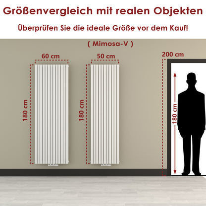 Wohnraumheizkörper Paneelheizkörper Vertikal 2-Lagig Vertikal 2639/3445 WATT MIMOSA Design