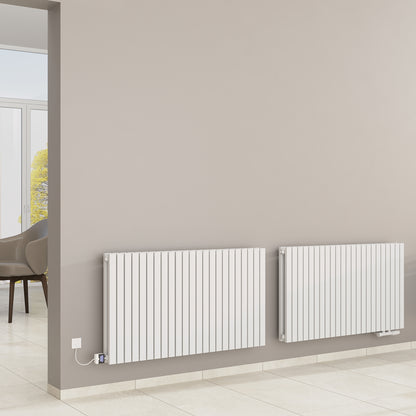 Wohnraumheizkörper Paneelheizkörper 2-Lagig Waagrecht 2672 Watt MIMOSA