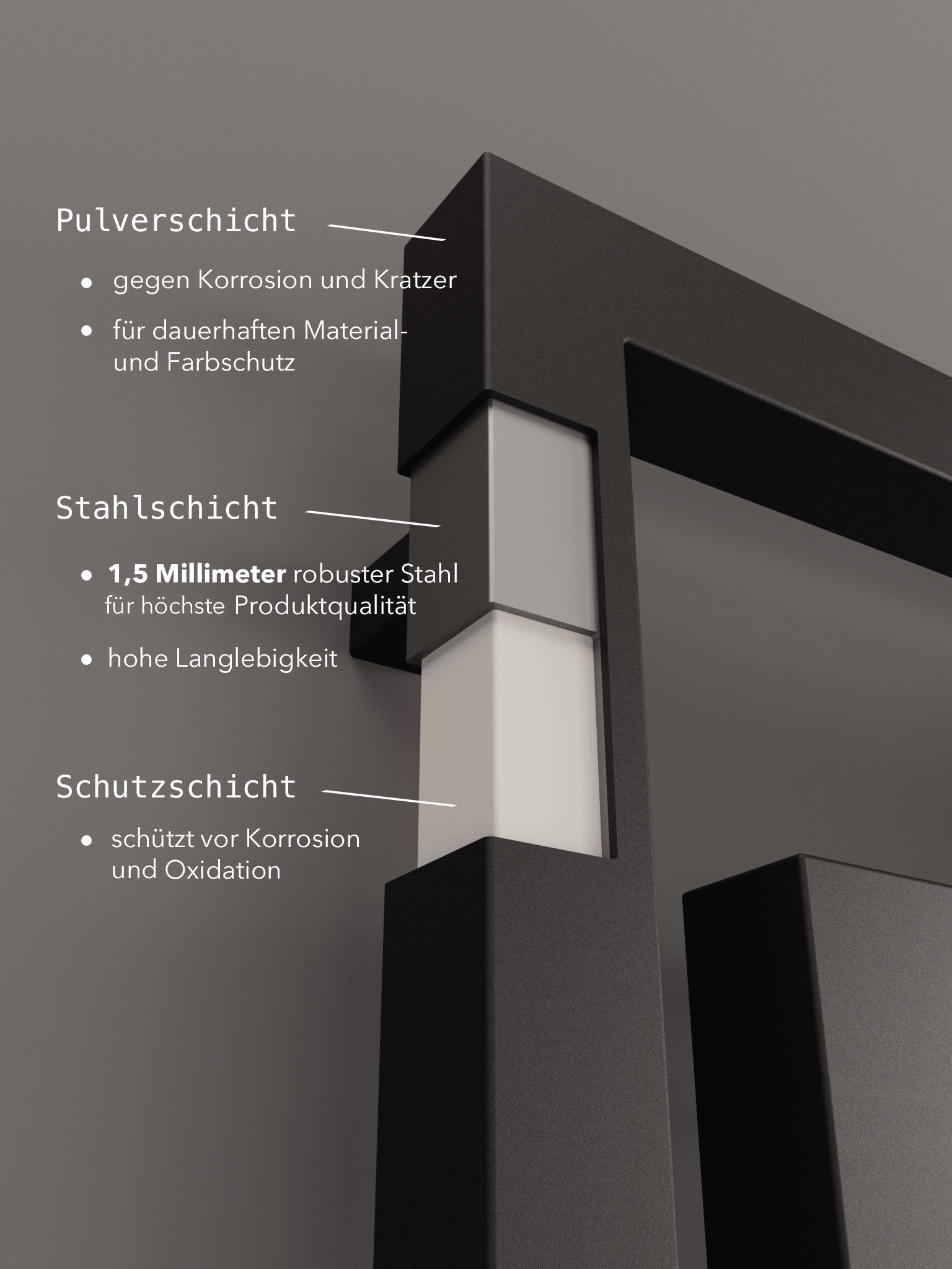 Design Röhrenheizkörper - Rigel-V - Heizkörper Vertikal Schwarz 510 od. 896 Watt - Badheizkoerper